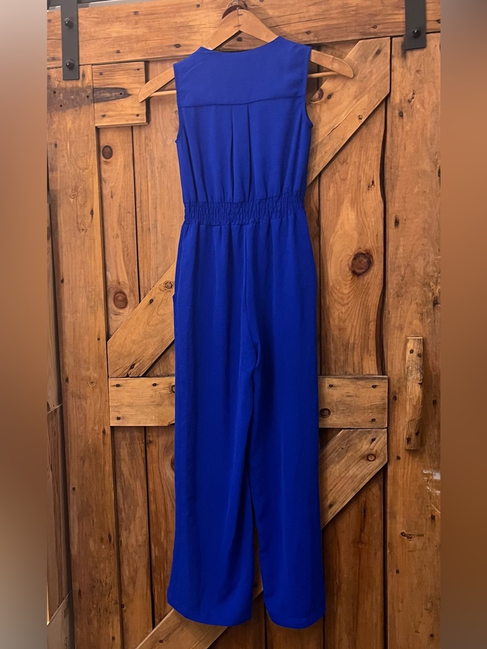 Monteau Los Angeles Cobalt Blue Wide Leg Jumpsuit XS - Picture 3 of 9